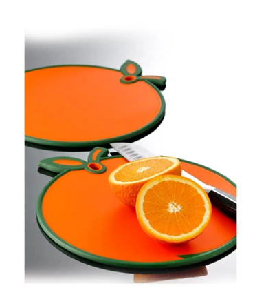 Portakal Figürlü Kaydırmaz Kesme Tahtası Doğrama Panosu