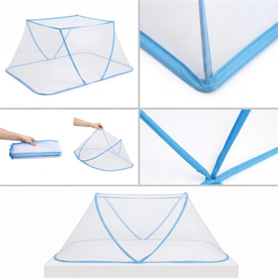 Portatif Bebek ve Çocuk Sinek Koruyucu Cibinlik Tül (50x125 cm) – Katlanabilir Beşik ve Yatak Tülü