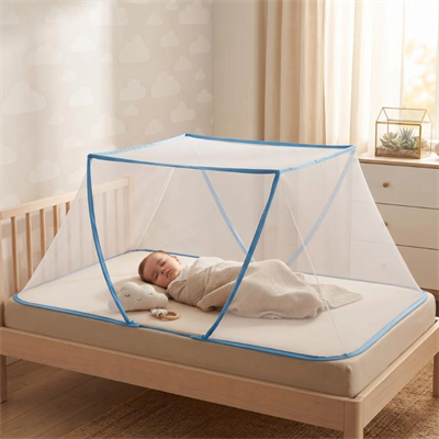 Portatif Bebek ve Çocuk Sinek Koruyucu Cibinlik Tül (50x125 cm) – Katlanabilir Beşik ve Yatak Tülü