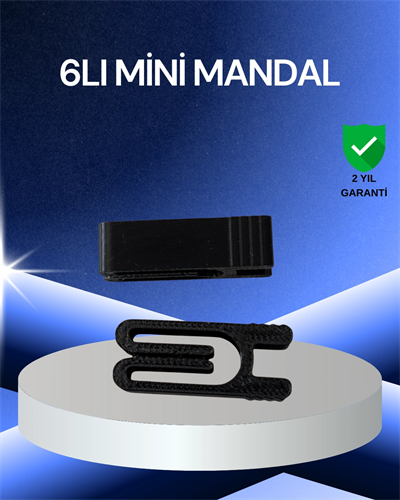 Poşet Kapatma Mandalı Hava Geçirmez 6 Adet Set