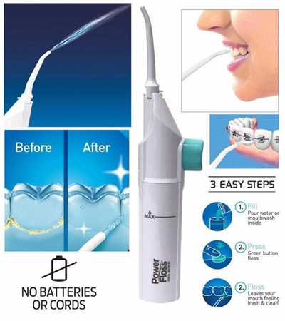 Power Floss Mekanik Diş Ve Ağız Temizleme Aleti ve Diş Beyazlatma Seti