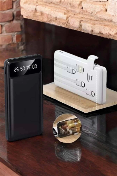 Powerbank 20.000 Mah Dijital Göstergeli LCD Ekran Uzun Pil Ömrü