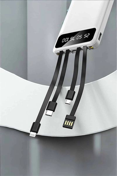 Powerbank 20.000 Mah LCD Ekran USB Lightning Type-C Uyumlu İOS ve Android