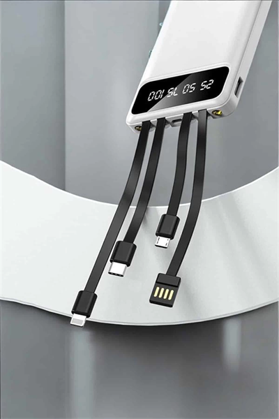 Powerbank 20.000 Mah LCD Ekran USB Lightning Type-C Uyumlu İOS ve Android