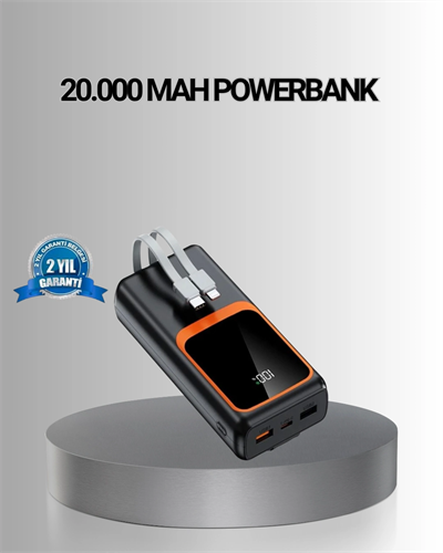 Powerbank 20000 mAh Yüksek Kapasiteli ve 22.5W Hızlı Şarj Destekli