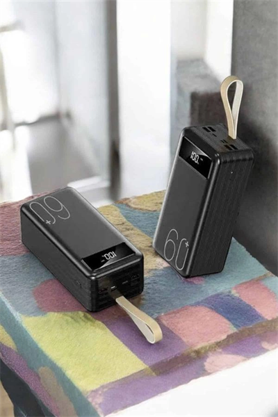 Powerbank 60.000 MAH 4 Portlu Uzun Şarj Süreli Dijital Göstergeli