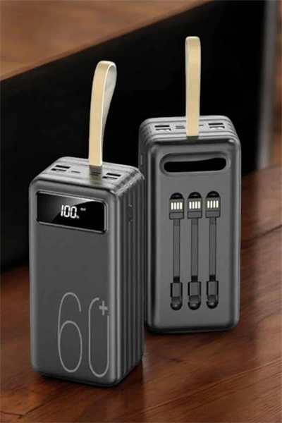 Powerbank 60.000 MAH 4 Portlu Uzun Şarj Süreli Dijital Göstergeli