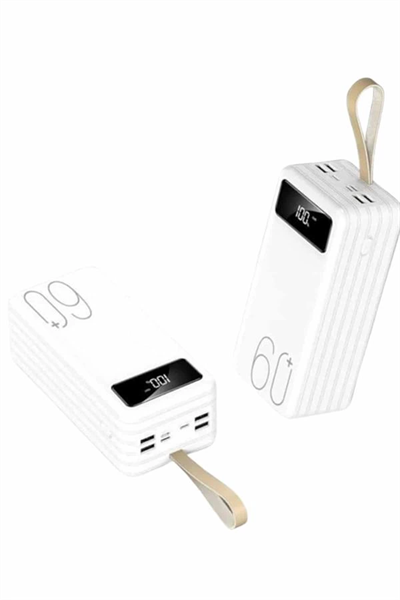 Powerbank 60.000 Mah Taşınabilir Şarj Hızlı El Fenerli Dijital Göstergeli