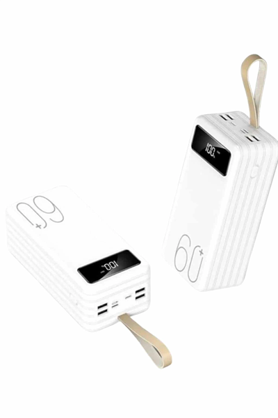 Powerbank 60.000 Mah Taşınabilir Şarj Hızlı El Fenerli Dijital Göstergeli Yeni Nesil