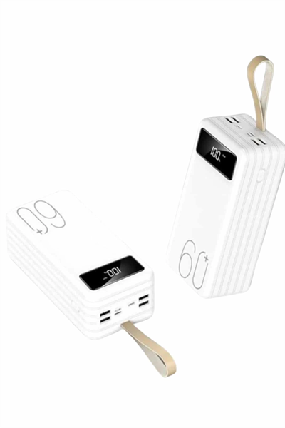 Powerbank 60.000 Mah Taşınabilir Şarj Hızlı El Fenerli Dijital Göstergeli