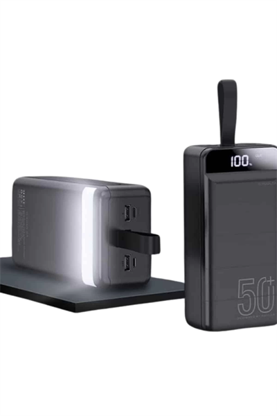 Powerbank Çoklu Şarj Girişi 50.000 Mah Taşınabilir Dijital Göstergeli