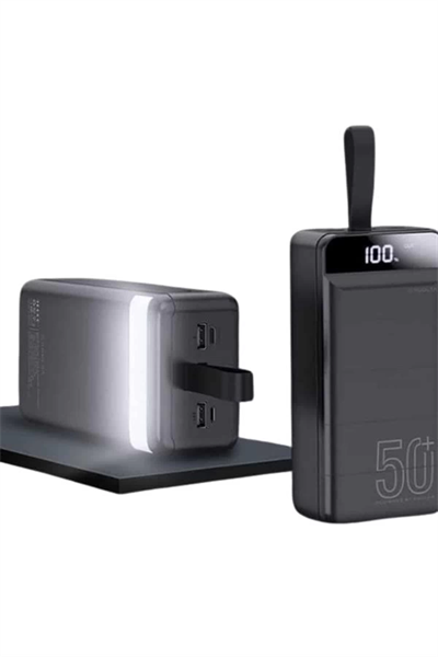 Powerbank Çoklu Şarj Girişi 50.000 Mah Taşınabilir Dijital Göstergeli