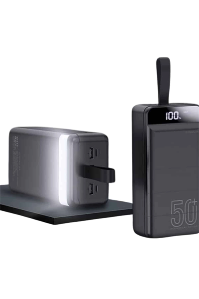 Powerbank Çoklu Şarj Girişi 50.000 Mah Taşınabilir Dijital Göstergeli