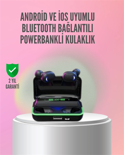 Powerbank Özellikli Bluetooth 5.1 Kulaklık Oyun ve Müzik İçin