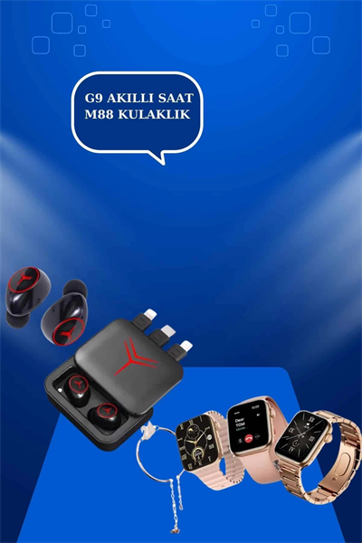 Powerbank Özellikli Bluetooth Kulaklık ve Nabız Ölçer Akıllı Saat Bileklik Hediyeli