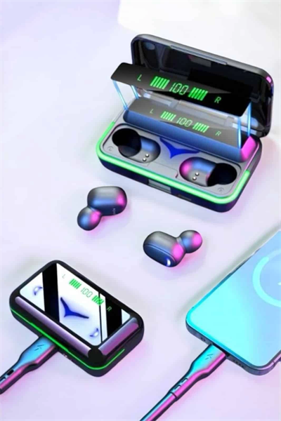 Powerbank Özellikli Kablosuz Bluetooth Kulaklık RGB Işıklı