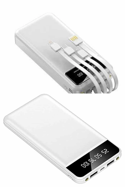 Powerbank Şarj Cihazı 4 Çıkışlı 20.000 MAH Powerbank Kompakt Yüksek Kapasiteli Hızlı Şarj