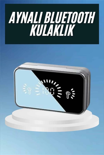 Powerbankli Bluetooth Kulaklık Yüksek Ses Aynalı Çift Dijital Gösterge Ekranı