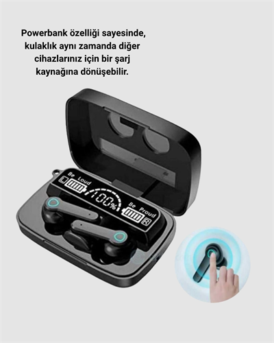 Powerbank’lı M19 Bluetooth Kulaklık – Oyun İçin Düşük Gecikme, Uzun Kullanım ve Şarj Desteği