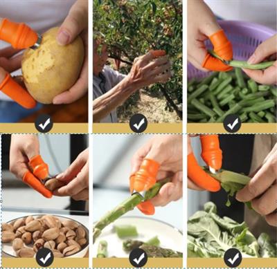 Pratik Baş Parmak Sebze Kesme Ayıklayıcı Bayan M Set (3936)