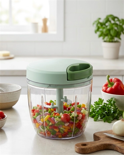 Pratik İpli Mutfak Doğrayıcısı Sebze Soğan Sarımsak Doğrayıcı