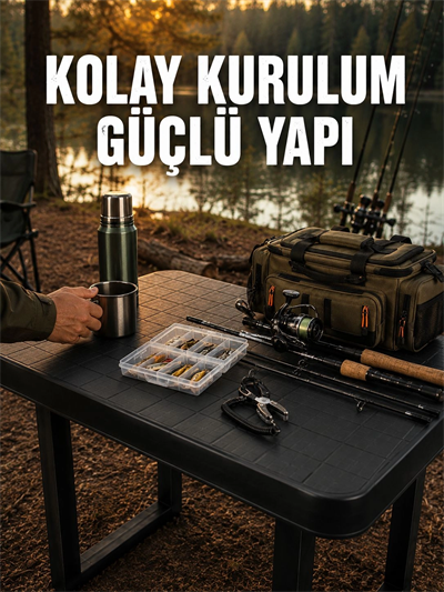 Pratik Katlanabilir Masa Kamp Piknik Bahçe ve Karavan Kullanımına Uygun