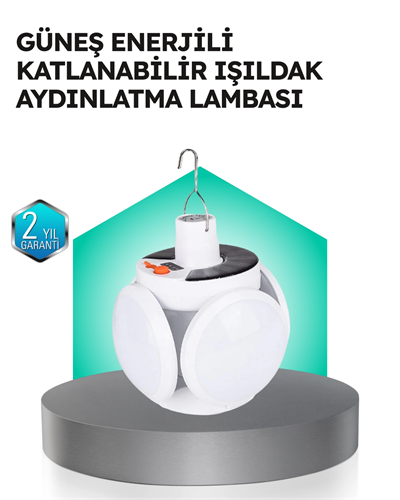 Pratik Katlanabilir Solar LED Aydınlatma Lambası