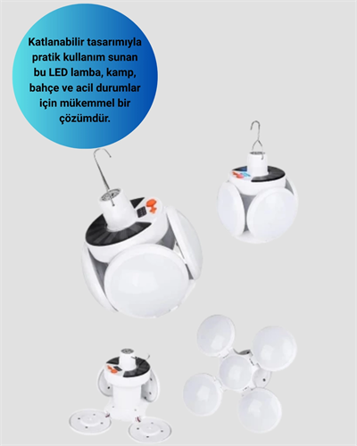 Pratik Katlanabilir Solar LED Aydınlatma Lambası