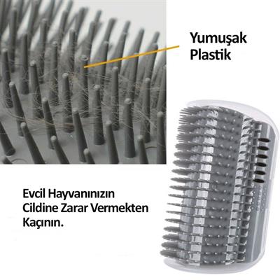 Pratik Kedi Tüyü Kaşıma Ve Tarama Aparatı Duvara Monte Kaşıma Aleti (3936)