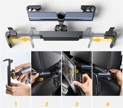 Pratik Koltuk Arkası Ayarlanabilir Tablet Telefon Tutucu