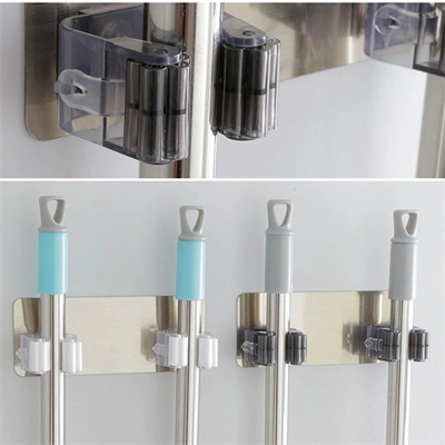Pratik Organizer 4'lü Yapışkanlı Fırça Paspas Mop Fırça Sabitleyici Ergonomik Alet Aparatı Bx40