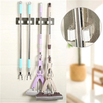 Pratik Organizer 4'lü Yapışkanlı Fırça Paspas Mop Fırça Sabitleyici Ergonomik Alet Aparatı Bx40