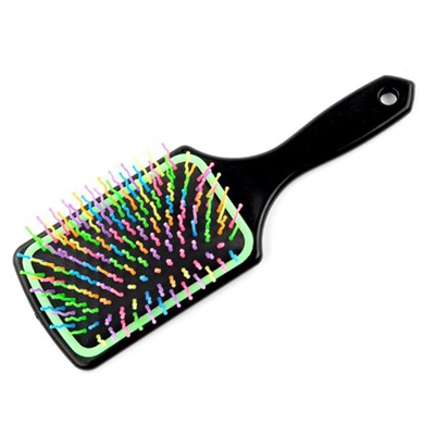 Pratik Renkli Uçlu Plastik Saç Fırçası Tarağı Ergonomik Tarak Bx40