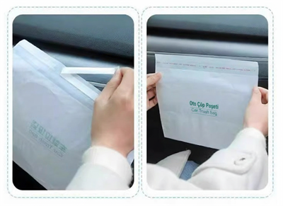 Pratik Su Geçirmez Oto Araba Çöp Poşeti Yapışkanlı 20 Adet (3936)