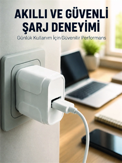 Pratik ve Kompakt Tasarımlı 12W USB Telefon Şarj Adaptörü