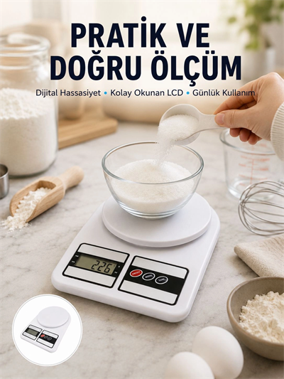 Pratik ve Şık Tasarımıyla Dijital Mutfak Tartısı Yeni Nesil