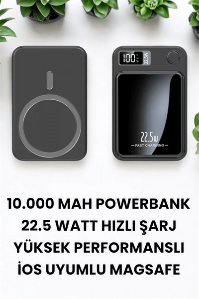 Pratik ve Taşınabilir 10.000 mAh Wireless Powerbank Hızlı Şarj Avantajı