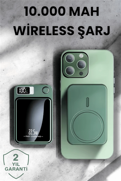 Pratik ve Taşınabilir 10.000 mAh Wireless Powerbank Hızlı Şarj Avantajı