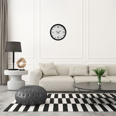 Precision Black 40 Cm Metal Duvar Saati