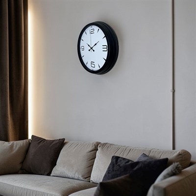 Precision Black 40 Cm Metal Duvar Saati