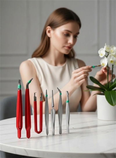 Premium 7 Parça Çelik Profesyonel Çiçek Bakım Ve Teraryum Cımbız Seti - Lüks Bakım Kiti