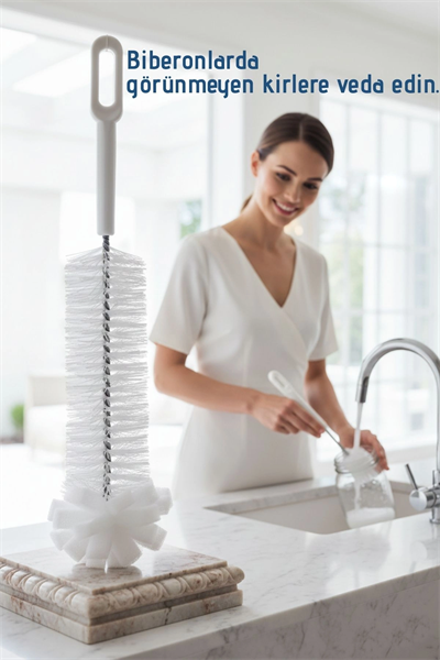 Premium Lüks Şişe Ve Biberon Fırçası - Ultra Dayanıklı Profesyonel Temizlik & Kristal Parlaklık