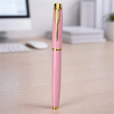Premium Pembe Metal Roller Kalem