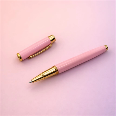 Premium Pembe Metal Roller Kalem