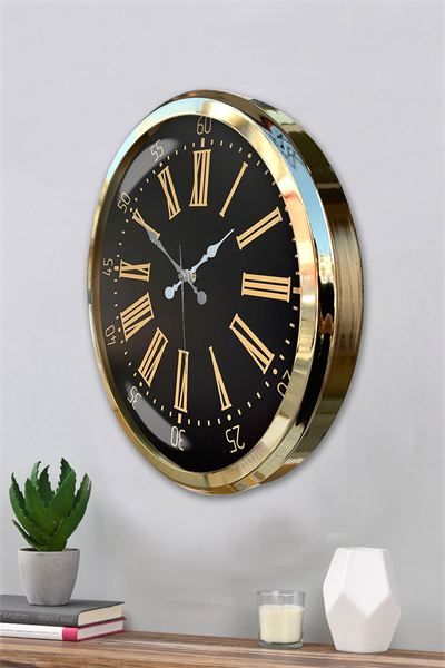 Prime Aurea Gold 52 Cm Metal Duvar Saati