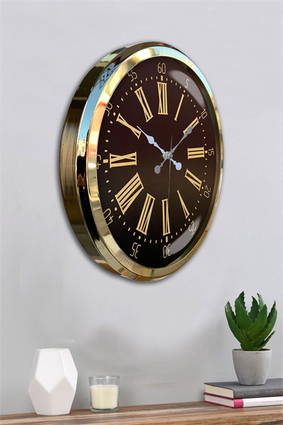Prime Aurea Gold 52 Cm Metal Duvar Saati