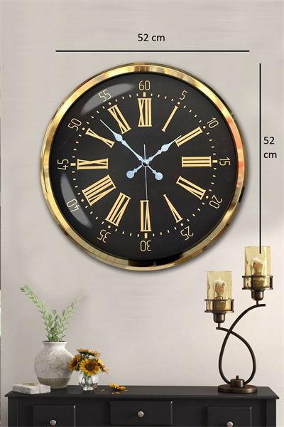 Prime Aurea Gold 52 Cm Metal Duvar Saati