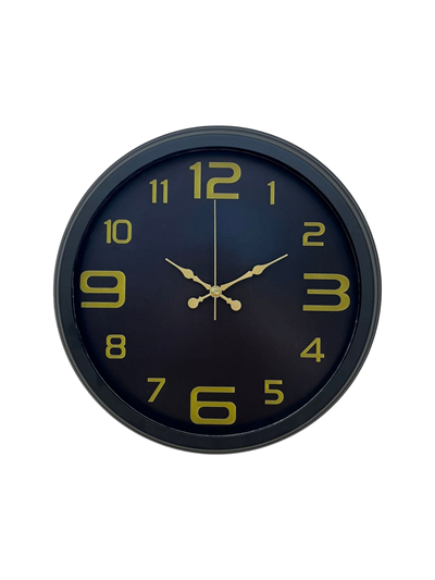 Prime Black 40 cm Metal Modern Tasarım Duvar Saati