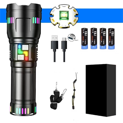 Pro F-3002 Alüminyum TG LED Gece Şeritli Type-C Şarjlı El Feneri
