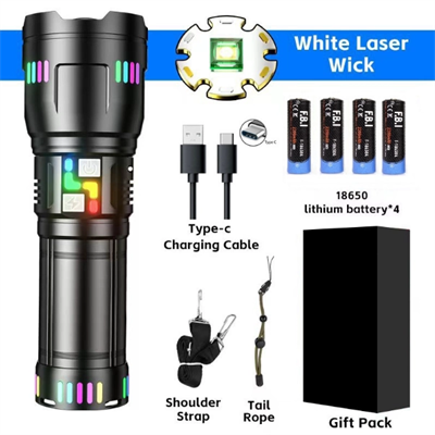 Pro F-3002 Alüminyum Tg Led Gece Şeritli Type-c Şarjlı El Feneri